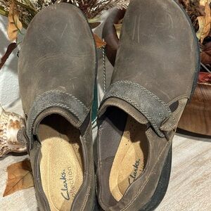 NWT Clarks Collection Roseville Dot Dark Taupe Slip On Shoes